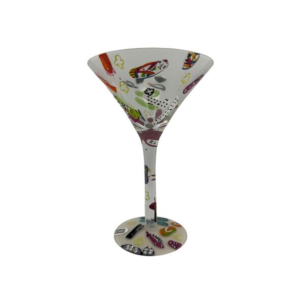 Lolita Love My Martini Collection Flip Flops Martini Glass with Recipe & Box - Picture 1 of 6